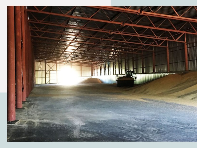 Строительство зернохранилищ в Лесозаводске