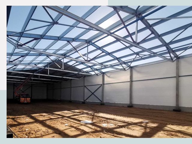 Строительство сенохранилищ в Лесозаводске