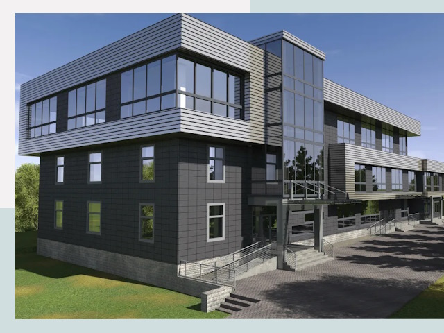 Административные здания в Лесозаводске