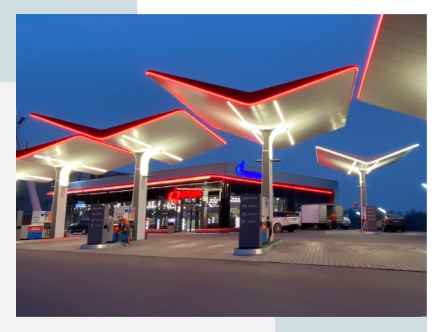 Навесы для АЗС в Лесозаводске