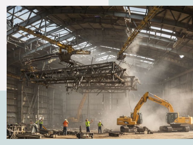 Демонтаж ангаров в Лесозаводске от 620 руб. за м²